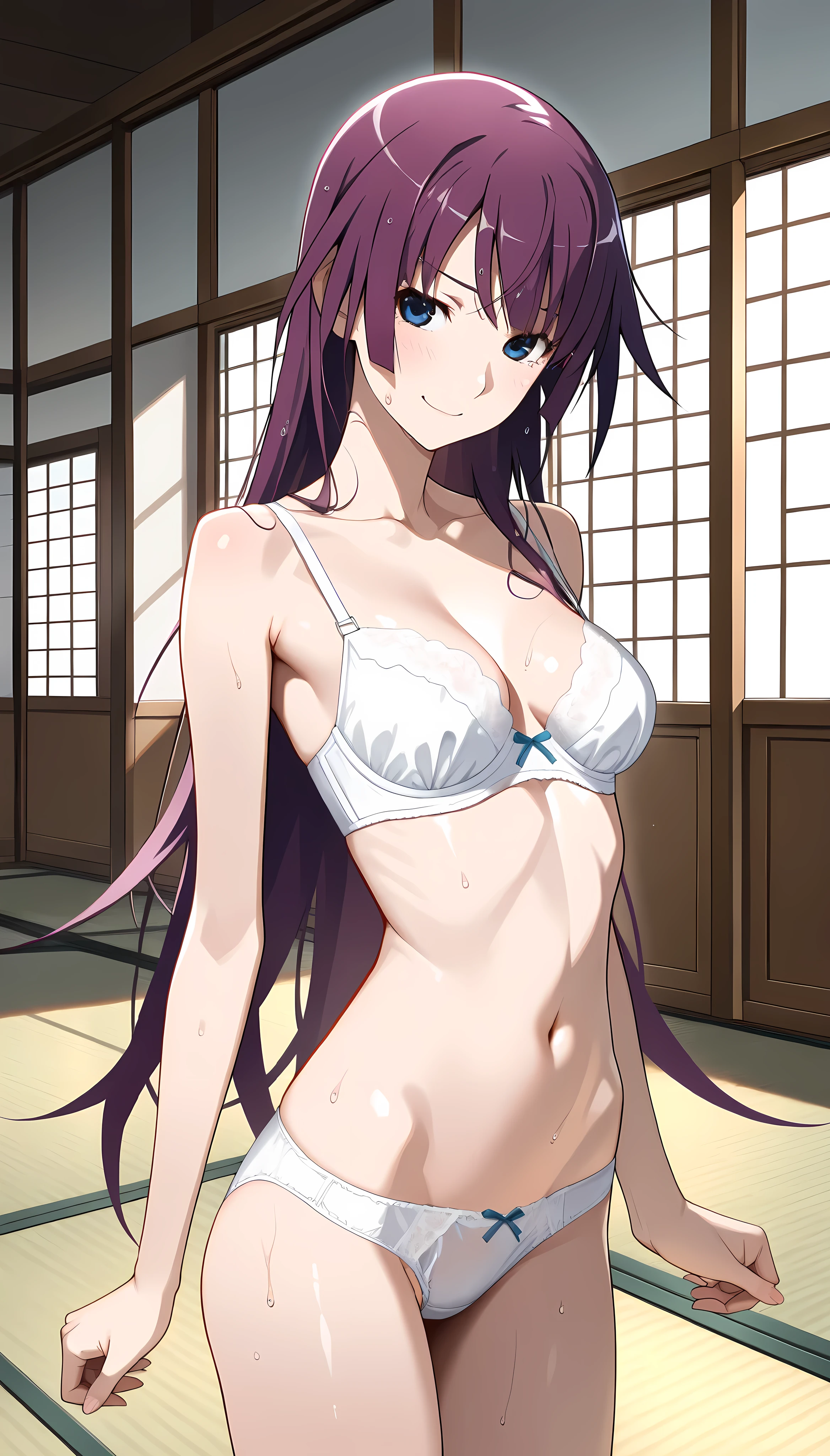 masutepiece,Best Quality,Ultra-detailed,High resolution,Unity 8k壁纸,super detailed skin,Cinematic lighting,Beautiful detailed eyes,Ideal ratio body proportions,(sagging breasts:1.4), bikini of, underboob, Small bikini,((slim)), Thin, an hourglass figure, Toned, Flat belly, (wide hips), (bear a child on the hip), micro bikini, thick thighs