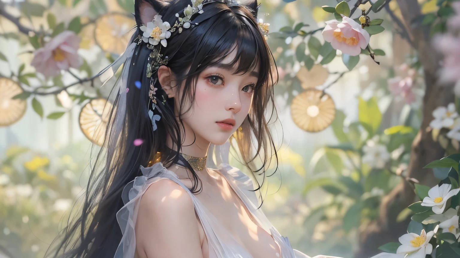 In the oasis, masterpiece、8K、32K、top-quality、(A detailed eye)、(A cute Japanese woman、bangss)、23years old、1 girl in、elegent、(Detailed background depiction、portlate:1.2)、Making hearts with your hands、Cheerful, Alluring、Cat ears lying 、Flowers spread ,nude、perfect hands ,Milk color water、in the water up to your shoulders、Red petals 、Get into the water up to your shoulders、Cover your chest with your hands, ((highest quality、masterpiece、8k、best image quality、ultra high resolution、Award-winning work)、(close-up of woman's face:1.35)、(close-up of naked face:1.3)、(accurate anatomy:1.1)、(look at me and smile:1.1)、Shining fair skin with ultra high resolution、most detailed face、ultra high resolution detailed face、ultra high resolutionの髪の毛、(ultra high resolutionの煌めく瞳:1.1)、Beautiful face drawn in every detail、(blurred background:1.1)、very bright and vivid、beautiful japanese actresの顔、(An open-air bath surrounded by nature in an unexplored area deep in the mountains:1.1)、(hot Steam rises from the hot spring in:1.1)、(fantastic fog:1.1)、beautiful and bright sunset、epic movie lighting、the most romantic sunset、ultra high resolution、sexy lips,Lustrous and moisturized skin、Beautiful nature Premonition of romantic love、perfect beautiful teeth, (full body shot:1.2),