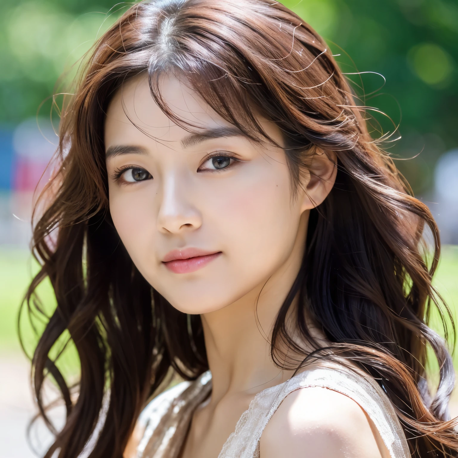 (High reality photograph, high resolusion), Skinny Japanese lady, 30 years old, cute face, detailed face, detailed eyes, various hair style, skinny figure, correct body anatomy, ((looking straight ahead)), facing the camera directly, single photo, a photo captured the best moment expressing the beauty and brains, ((with simple background))