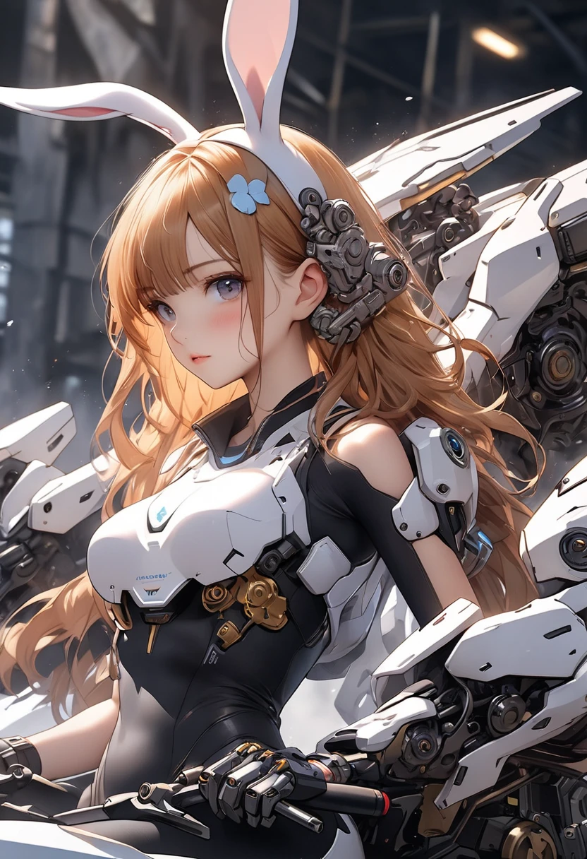 ((Highest quality)),(Ultra-high resolution),(Super detailed),(Detailed Description),((The best CG)),(masterpiece),Highly detailed art,(Art with precise details:1.5), (Mecha Girl:1.6),(Robot Arm:1.6)