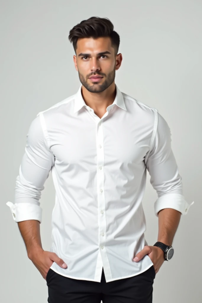 Man with a white shirt