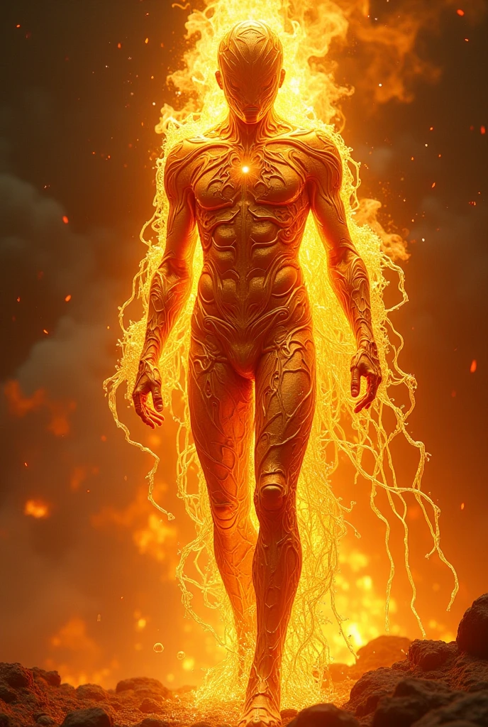 Create a being of powerful light magic, it has to be made of light