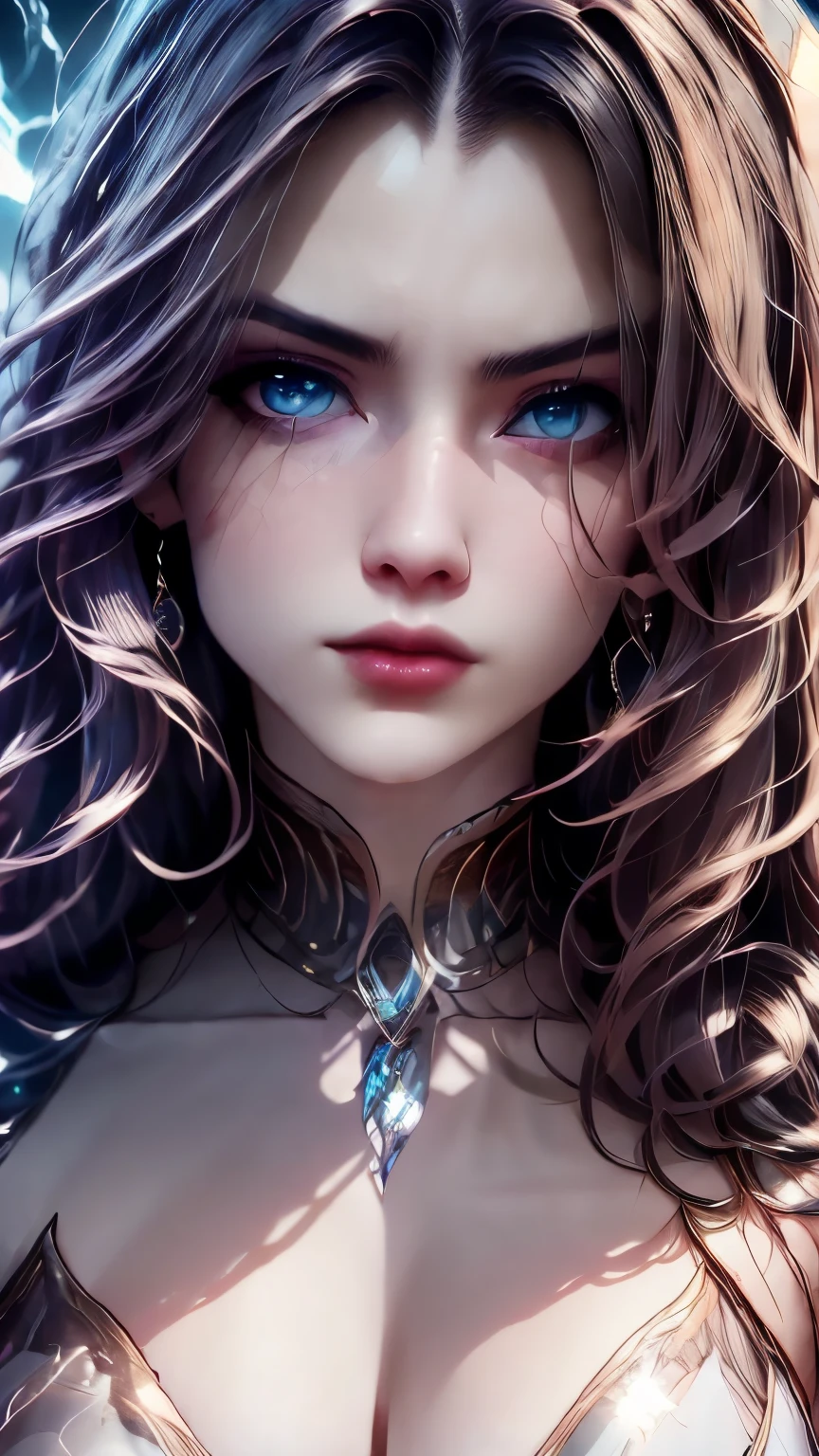 
1girl, backlighting, bare shoulders,  blurry, blurry background, blush, breasts, choker, cleavage, closed mouth, collarbone, earrings, forehead,  hair over shoulder, jewelry, long hair, looking down,red lips, shadow, solo, thick eyebrows, thick eyelashes, 
, ((masterpiece)), walking on water in a storm, masterpiece, best quality, high quality, extremely detailed CG unit 8k wallpaper, award winning photography, Bokeh, Depth of Field, HDR, bloom, Chromatic aberration, photorealistic, extremely detailed, trending on artstation, trending on CGsociety, intricate, high detail, dramatic, mid-journey art, volumetric lighting
