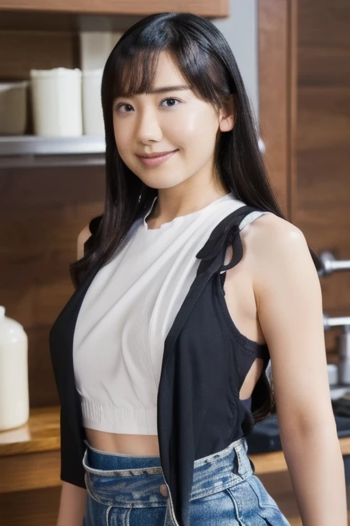(highest quality,16k,High resolution,masterpiece:1.2),Super detailed,(realistic,photorealistic,photo-realistic:1.37),european、the most beautiful woman in the world、Beautiful clear white skin、((Upper body portrait from the knees up)),((standing pose in bikini)),18-year-old,beautiful detailed face,Detail view,renaissance art,delicate artwork,kitchen,kitchen apron,teenage girl,Soft and pastel color palette,studio lighting