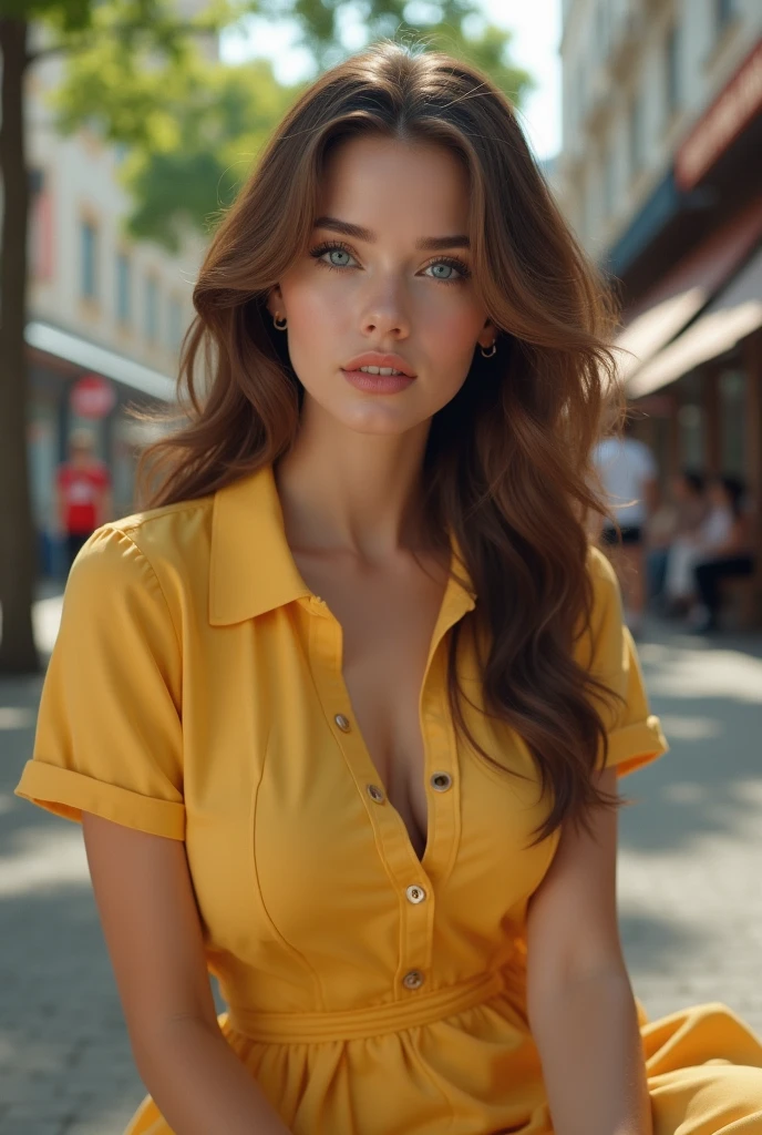 ((best quality: 1.5, masterpiece, intricate:1.3, elegant:1.3)), intricate details, sharp focus, professional, real life, realistic representation of the face, dynamic pose, in the style of realistic and hyper detailed renderings BREAK ((detailed (fitness babe, (suntan, (([flat chest:small breasts:0.8], translucent yellow silk shirt, low-cut skinny jeans, portrait closeup, rain humid, dark, stormy, cloudy, clouds), short wavy hair [bright red hair:pink hair:0.8]), pouting, tattoo:1.2, faraway farmhouse, bokeh, blackout eye makeup: 0.8, clear green eyes), red lipstick, outdoors), professional lighting, photon mapping, radiosity, physically based rendering, ultra resolution, hyper-realistic)), photorealistic, hyper-realistic, 8K