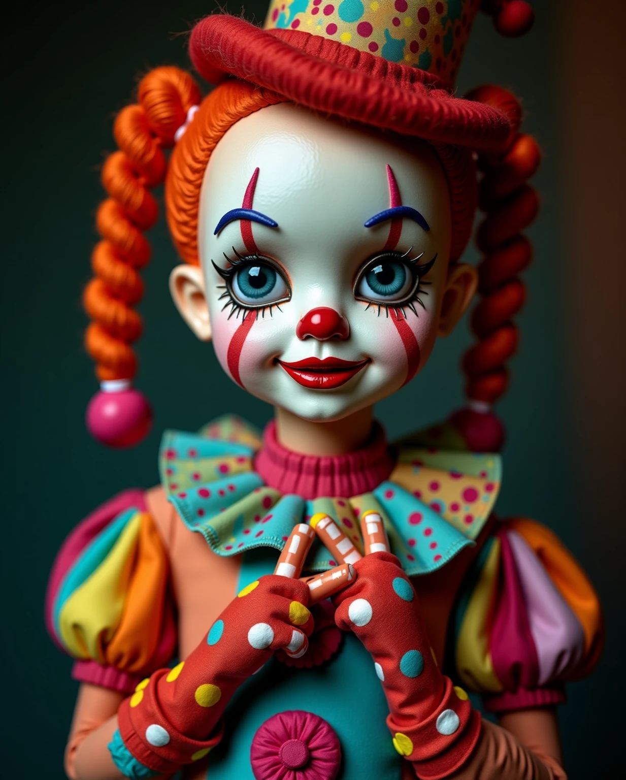 A clown-inspired Monster High doll
