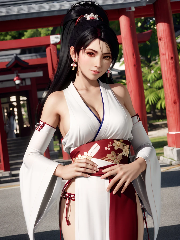 momiji, miko clothing, shrine maiden, cutouts