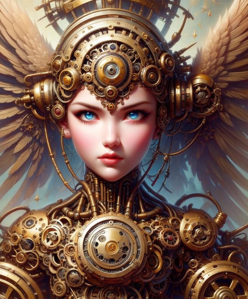 1girl,steampunk,gears