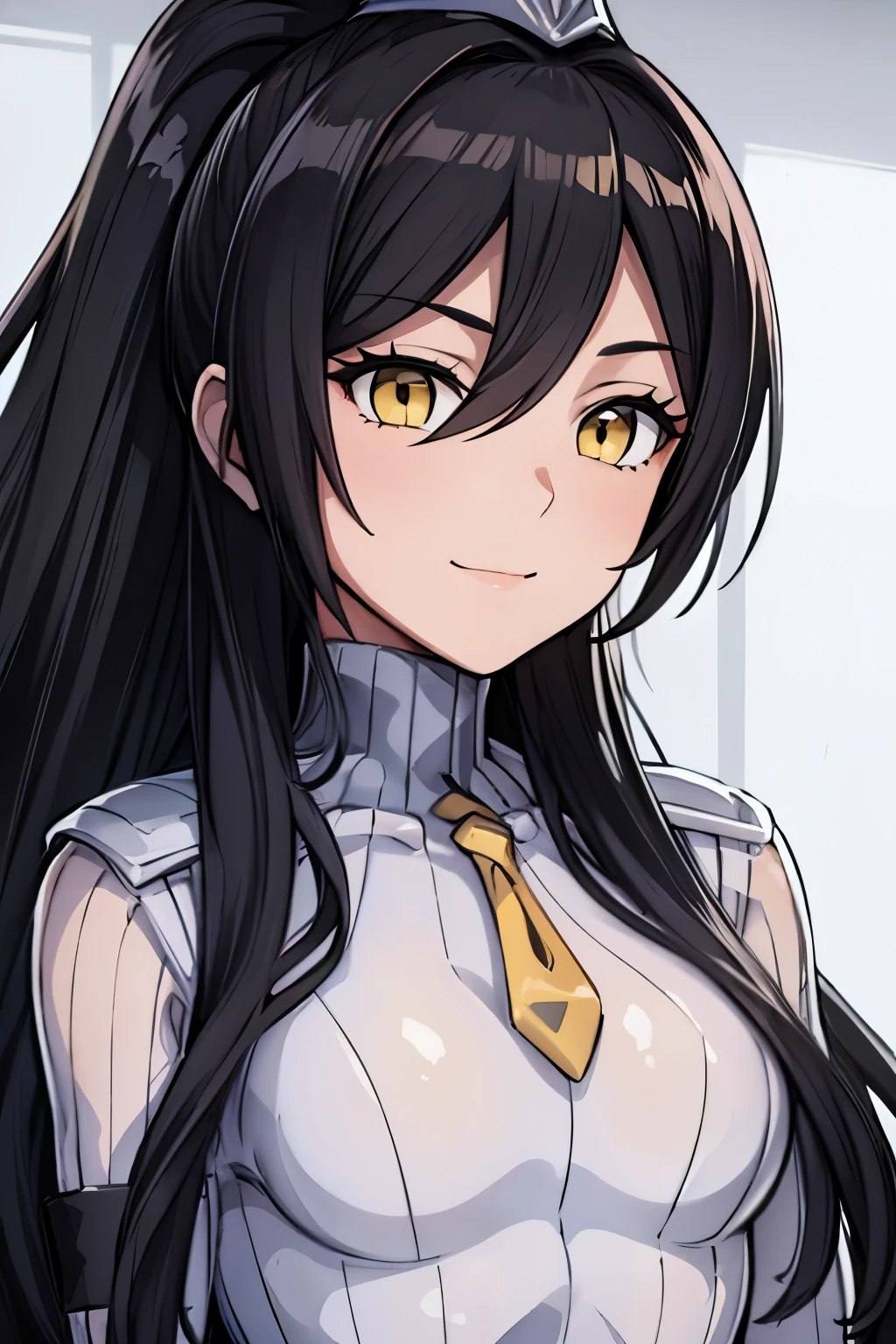masterpiece, highest quality, (highest quality), (best illustrations), (high resolution),8k,face close up,on the bed, {{{masterpiece}}}, {{{best quality}}}, {{Super detailed}}, {{very delicate and beautiful}},smile,black DOLLSUIT,DOLLSUIT,{{{best quality}}}, {{Super detailed}}, masterpiece, highest quality, (highest quality), (best illustrations), 8k,{{{masterpiece}}}, {{{best quality}}}, {{Super detailed}}, {{{best quality}}}, {{Super detailed}}, face close up, sakuya shirase, black hair, hair between eyes, long hair, ponytail, (yellow eyes:1.5)