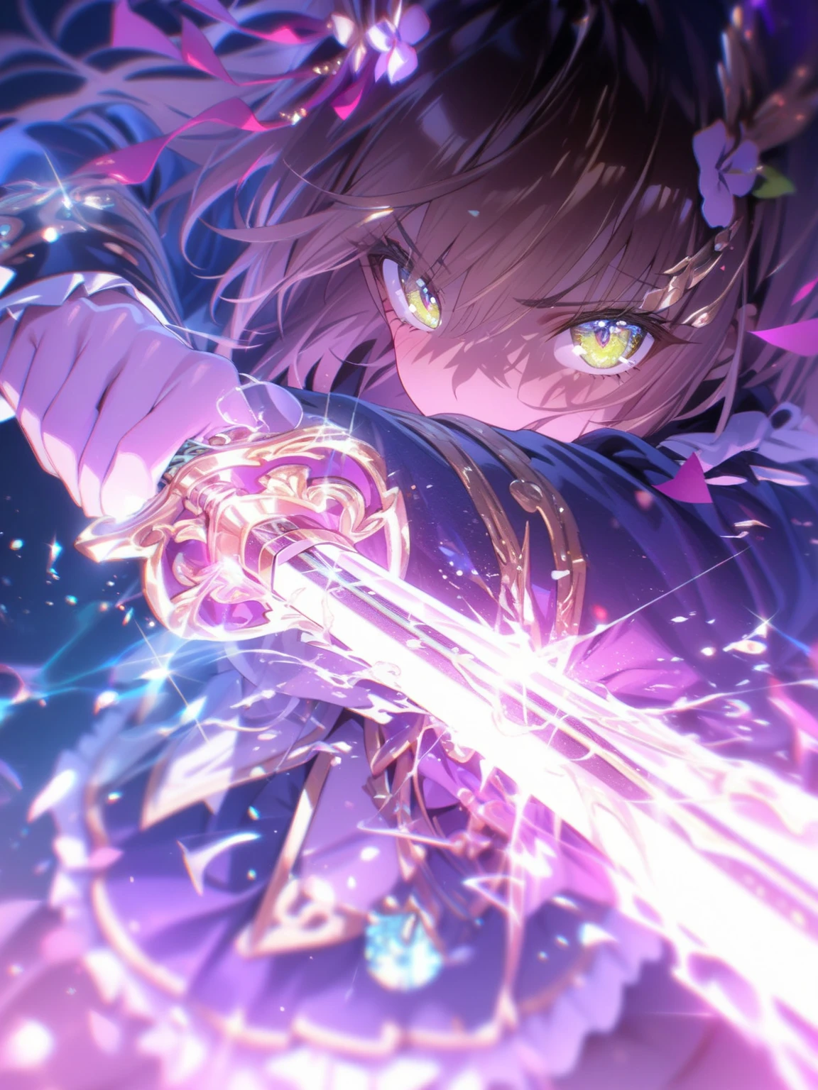 1girl, Sword, masterpiece, best quality, extremely detailed, 8K