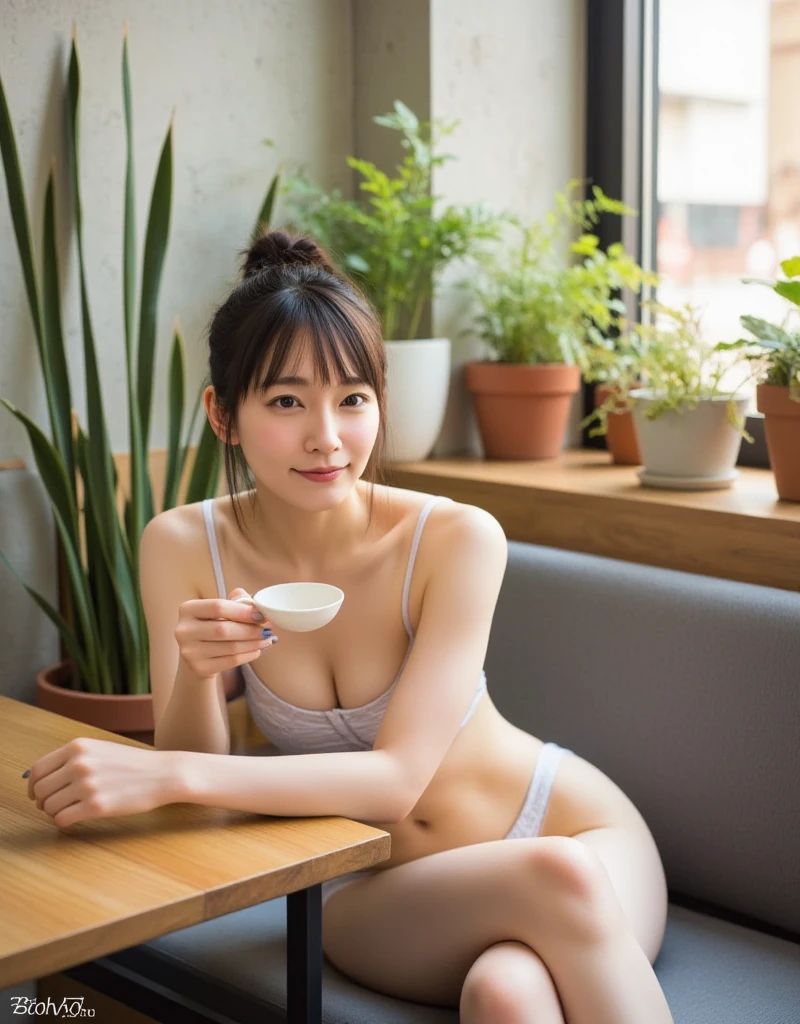 Gravure spilling tea