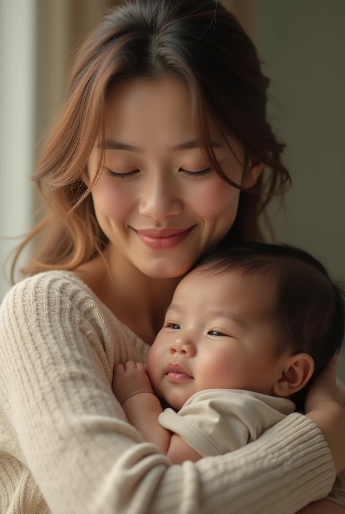 masterpiece, woman and child, holy virgin mary with little boy in her arms, ((halo over head)), smiling, heavenly sky, half body, ((divine light)), ethereal, clouds, back lighting, realistic portrait, symmetrical, strong, intricate drawing, highly detailed, digital painting, art station, concept art, fluid, sharp focus, illustration, against heaven's gate, cinematic lighting, works by artgerm and greg rutkowski and alphonse mucha