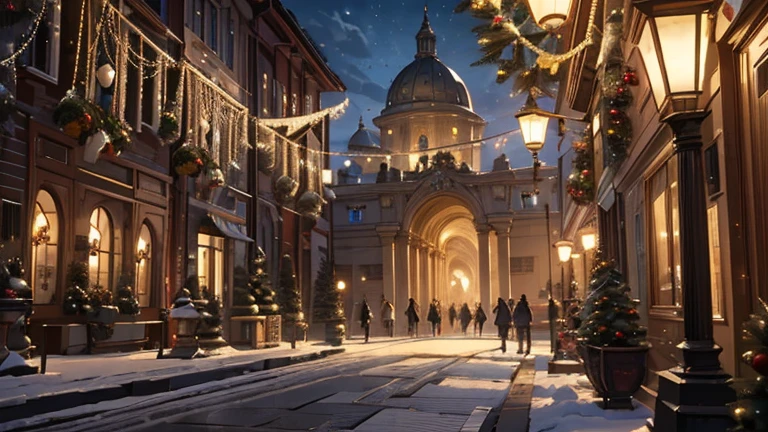 8K resolution, masterpiece, Highest quality, best quality, (  Highly Detailed CG Unity 8k Wallpaper ), ( best quality),  Hi-Res RAW Color Art,  animation,Sculpture, (((Ultra-detailed and elegant))), Magical atmosphere, Texture, depth of field, HYPER DETAILS ,   illustration, Christmas, new year