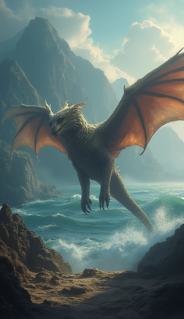 Kraken and Dragon fight scene