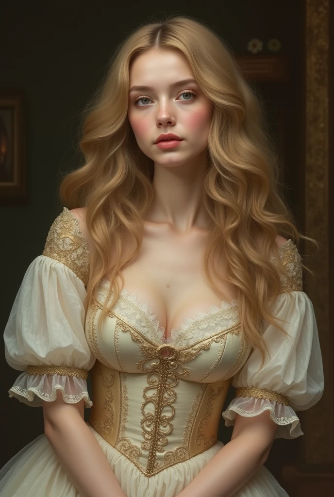 full body,Masterpeace, ultra detailed, 8k, intricate detail, !(beautiful woman looks like young Jane Fonda  in a white dress with a fan white royal wig , big chest cleavage, front full perfect body,  marie antoinette 18 th century style, rococo queen, inspired by Adélaïde Labille-Guiard, rococo style portrait, rococo art style, adelaide labille - guiard, rococo portrait, 18th century art, rococo fashion)