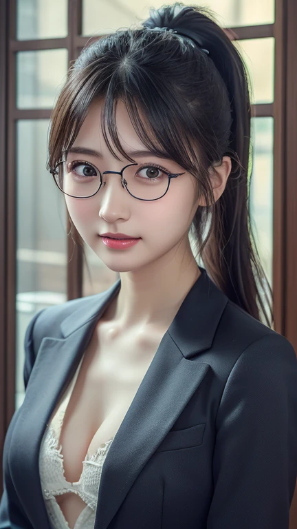 beautiful young girl, 非常にbeautiful detailsな顔, daytime、Cafe、(fold your arms、angry facial expression、:1.4), dark brown hair,medium hair, (detailed face:1.2), conceptual art, high quality, realistic, very detailed CG 統合 8k 壁紙, very detailed, High resolution raw color photos, professional photography, realistic portrait, cinematic light, beautiful details, Super detailed, advanced details,, Depth of bounds written,、 Super stylish lighting, (beautiful small chest:1.2), smooth and flawless Skin, Expressive and seductive eyes, Well-defined facial features, perfectly proportioned face, Fine Details and realistic Textures, face focus、fold your arms、whole body、Office Casual、bright jacket、Glasses、Blue color contacts