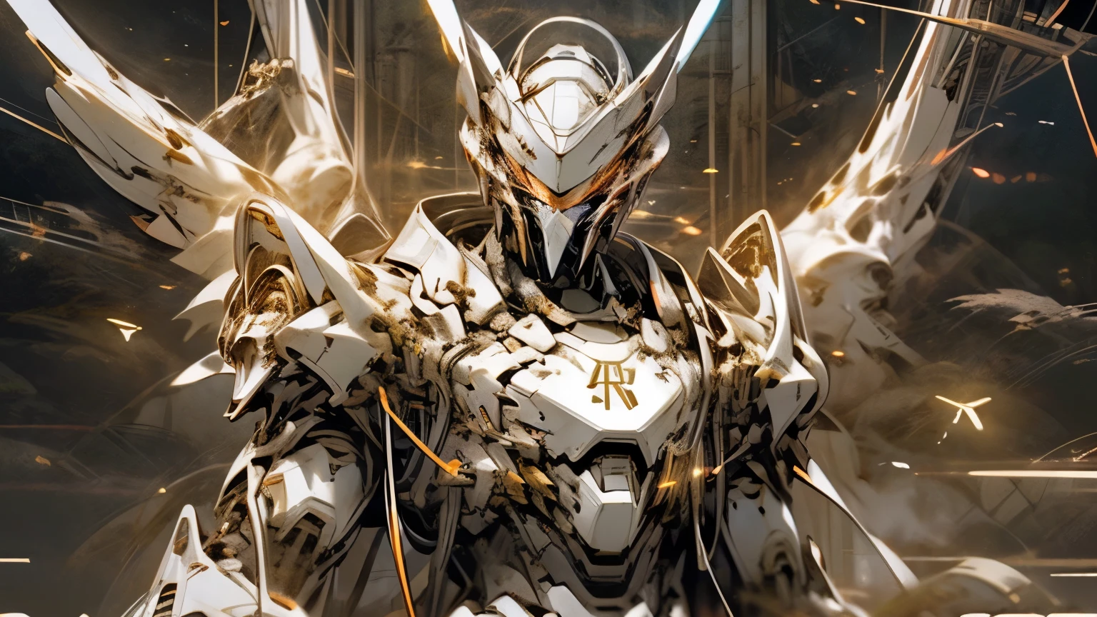 (( color and white predominate )). realistic, Shine, Reflexive, bioluminescence , galactic cybernetic mask, Mecha, (( cyber killer :1.2)), SH4G0D, Glowing Rune_Red and white, whole body, cinematic , dark background , White background light , high contrast,
