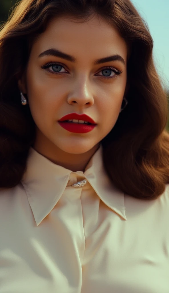 Technicolor style
In the 1950's a woman with a red lipstick and a white shirt,1girl,solo,long hair,brown hair,black hair,closed mouth,blurry,lips,makeup,lipstick,portrait,realistic,red lips , vivid color, cinematic look, film look, filmic, contrast, detailed, high quality, sharp image, film color, Kodak, Motion Picture, Film style, different color, vivid color, different people, different look, different style, 35MM Film, 16MM Film, Photographic film, artistic style, cinematic style, film granularity, film noise, image noise, artistic effect, Fujicolor, Fuji film, Analog photography, movie style, movie still, Film grain overlay, Film Grain style, Technicolor style