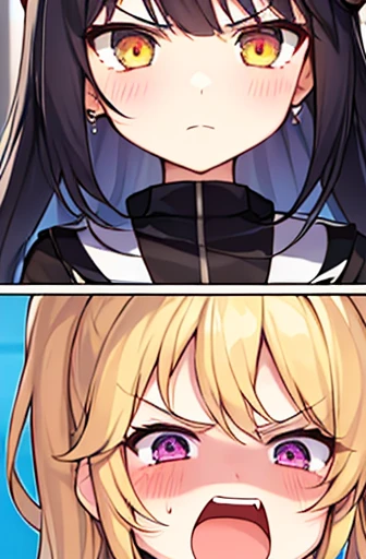 Blond girls bodystocking vs in shool boys