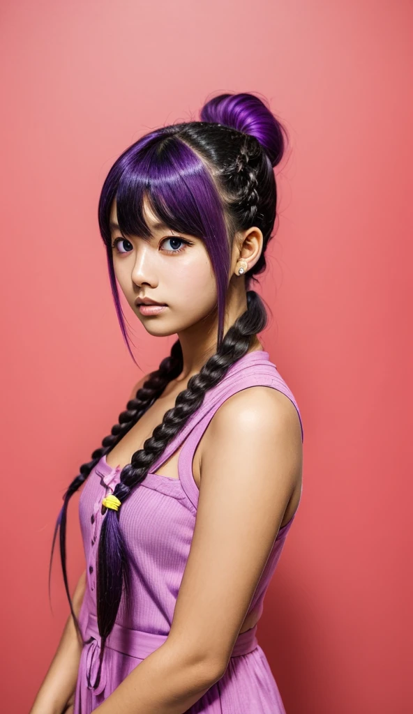 Short Hair, Bangs, Black Hair, Hair Between Eyes, Twintails, Purple Hair, Ponytail, Braid, Pink Hair, 