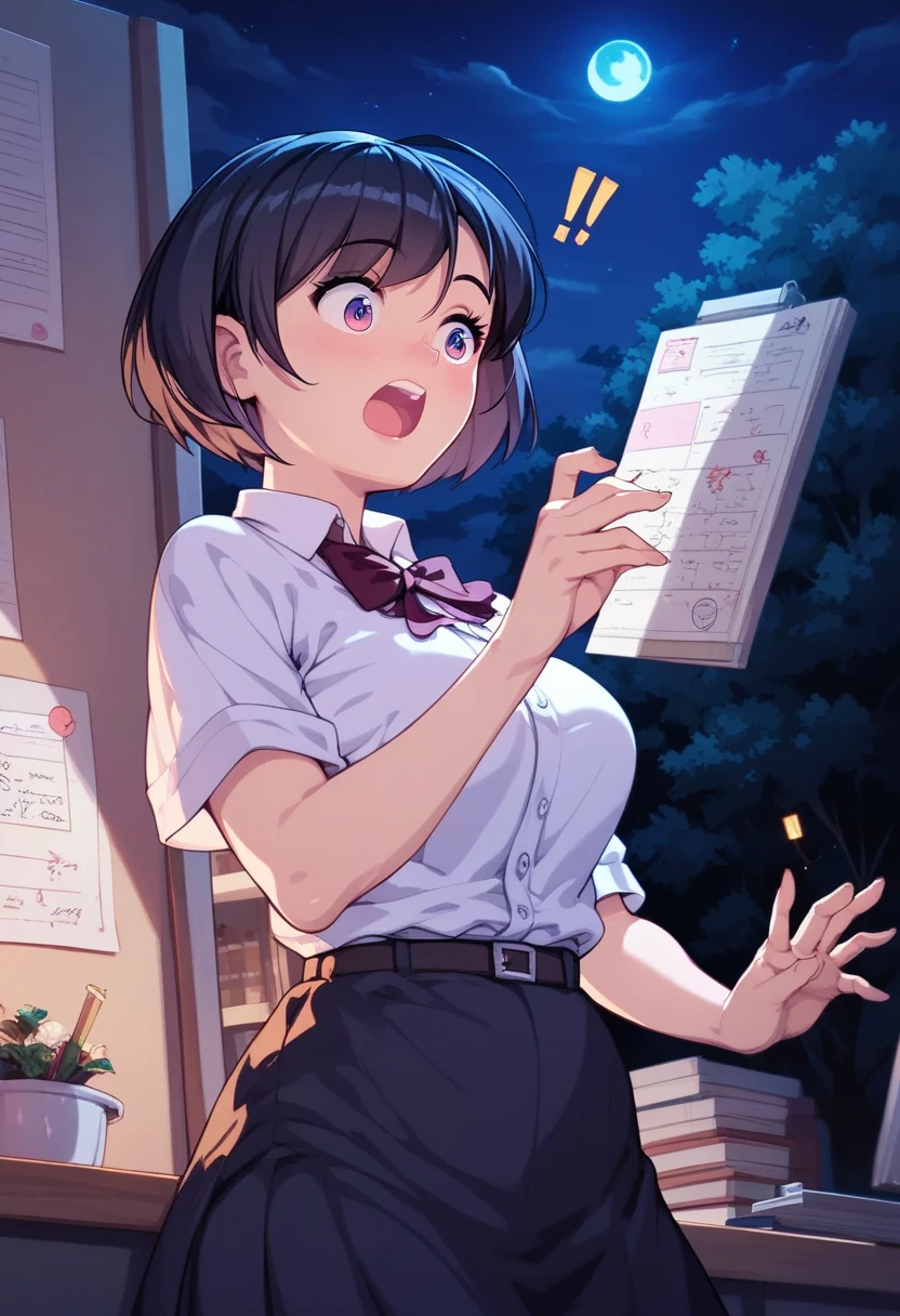 1girl, solo, medium hair, t-shirt, large breasts, denim shorts, <lora:marriagecertificate_XL_v1:0.9> marriage certificate, looking at viewer, smug, raised eyebrows, laughing, depth of field, blurry background, cinematic, filmic, high budget, (masterpiece), (best quality), (ultra-detailed), very aesthetic, illustration, perfect composition, intricate details, absurdres