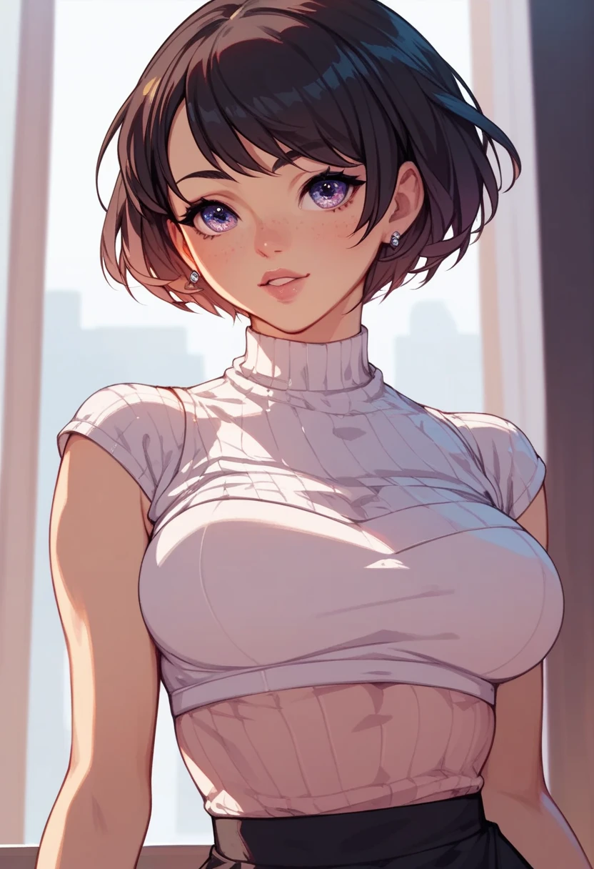 Normal girl, short hair