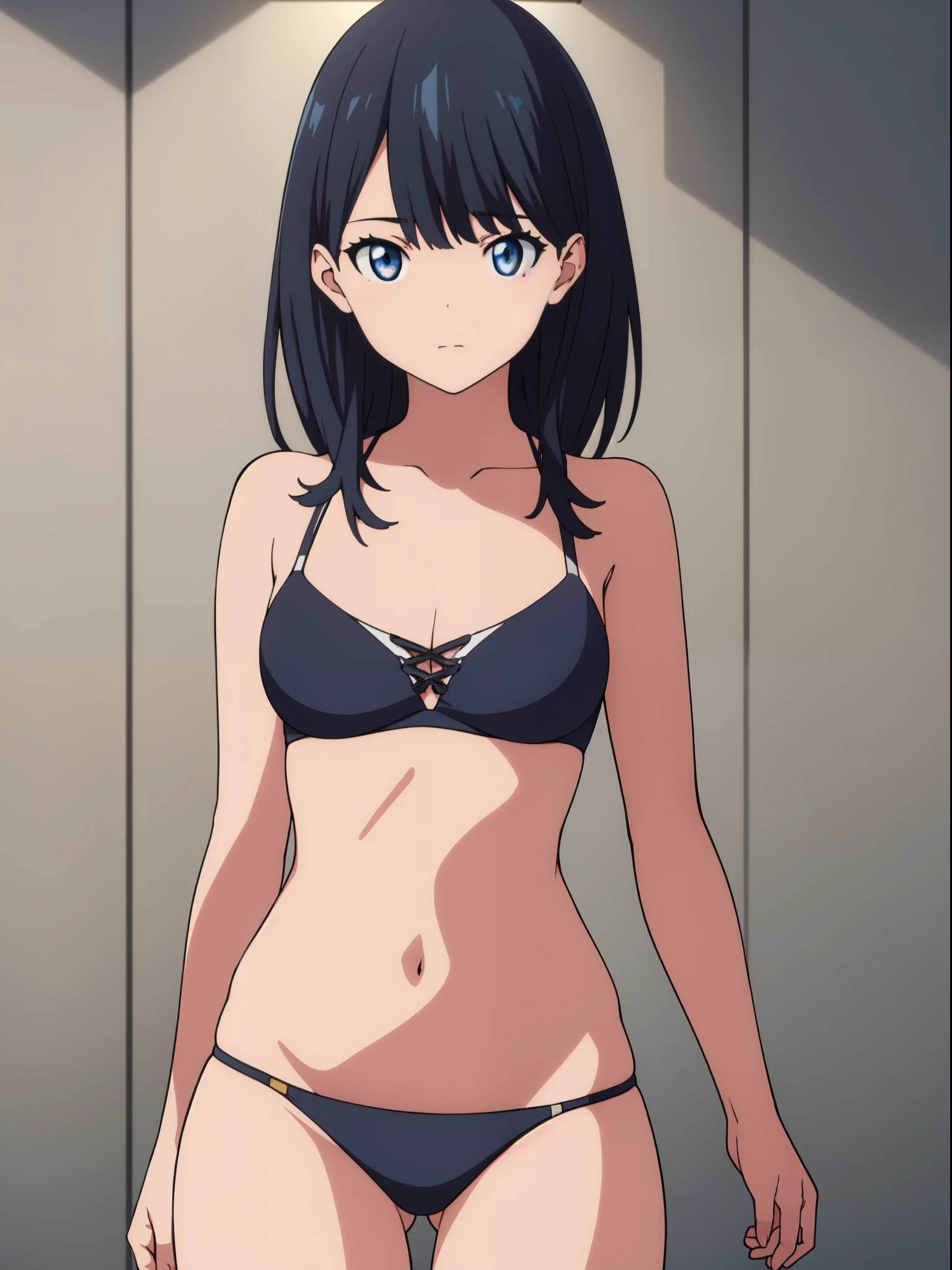 (masterpiece, best quality, high resolution, highly detailed), (1girl, solo), takarada rikka,medium breasts,thong bikini