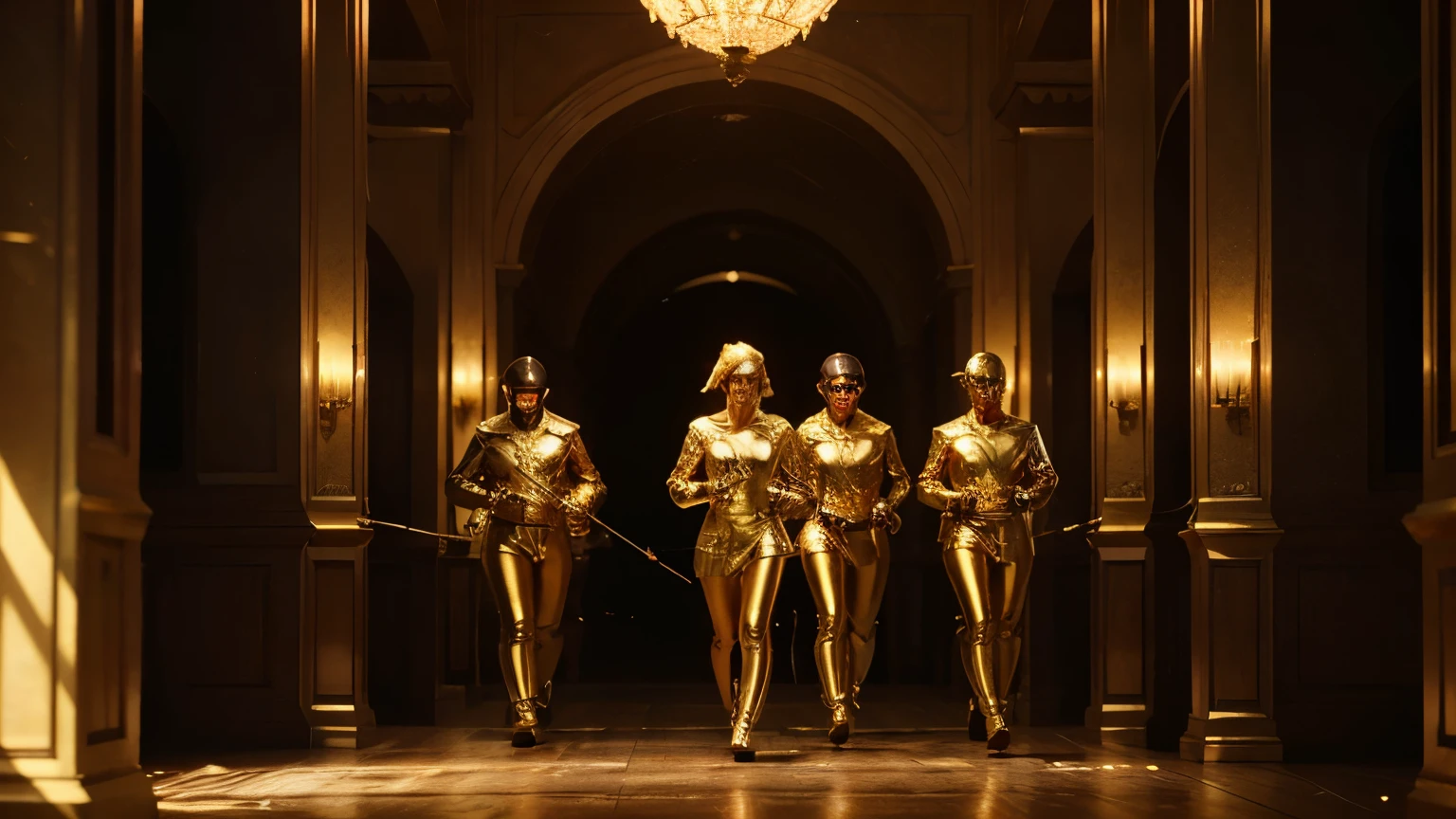 a group of lovely females (varied height and weight tending towards busty and full hips but athletic overall tone, varied races between Asian, Desi, Hindi, and Caucasian ) wearing scifi metallic swimsuits, extremely detailed and realistic,many women, beautiful detailed eyes, beautiful detailed lips, extremely detailed face, long eyelashes, detailed female body, sultry dance, metallic shiny swimsuit, tending to alien patrons in a star wars cantina (all manner of aliens are seated at tables eating bizarre foods and exotic drinks) , high quality, photorealistic, 8k, vivid colors, professional lighting, digital painting
