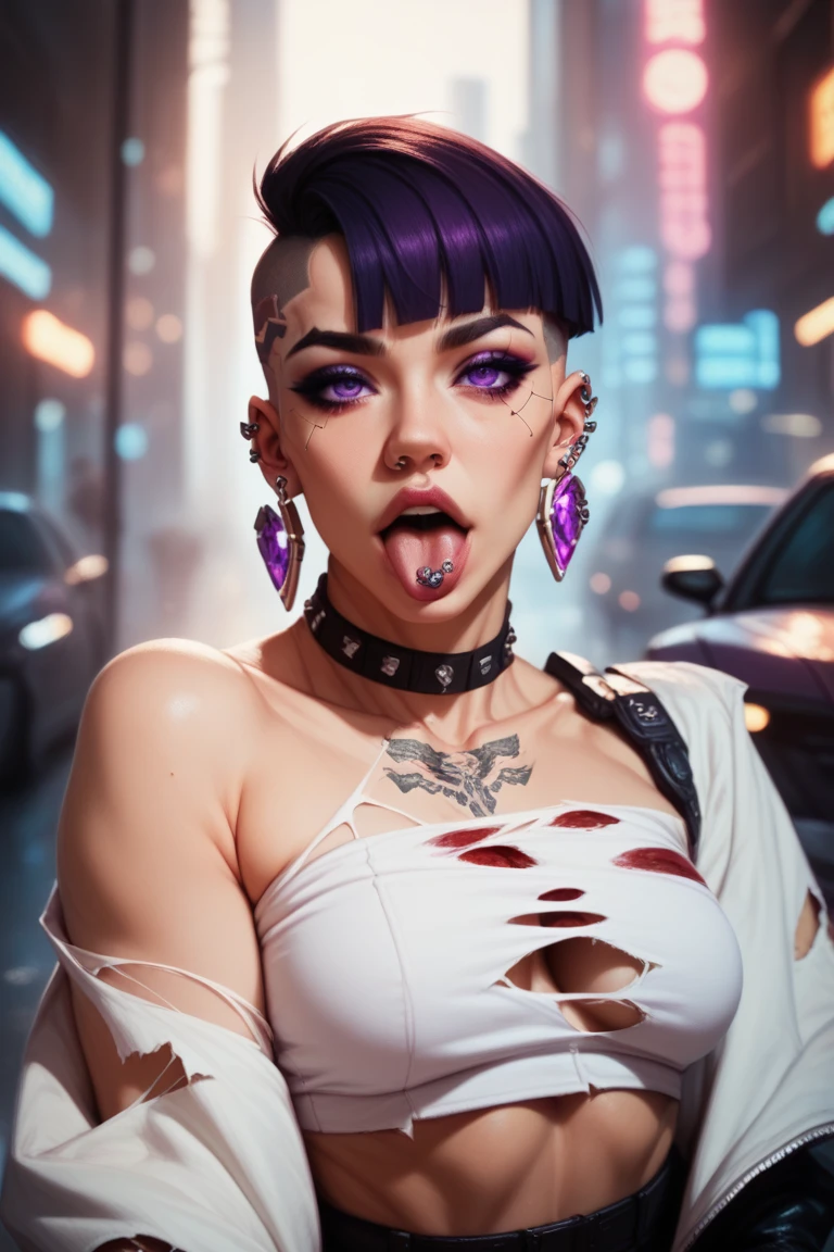 0pen, EvelynParker, petite body, small breasts, short blue multicolored hair, dress, cleavage, jewelry, jacket,red thigh boots, garter straps, looking at viewer, seductive gaze, mouth open, tongue out, (blush:1.2)
interior of a nightclub, neon lighting, sitting, extreme detail, hdr, beautiful quality,
<lora:EvelynParker:.7> <lora:more_details:.5> <lora:0pen3:.8>