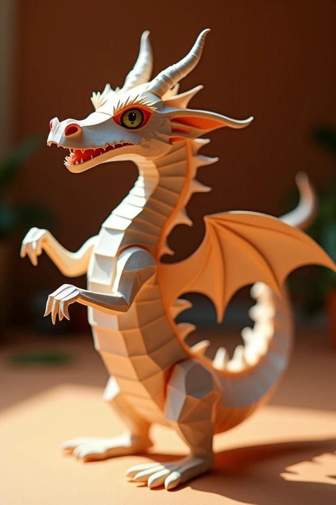 Paper dragon puppet