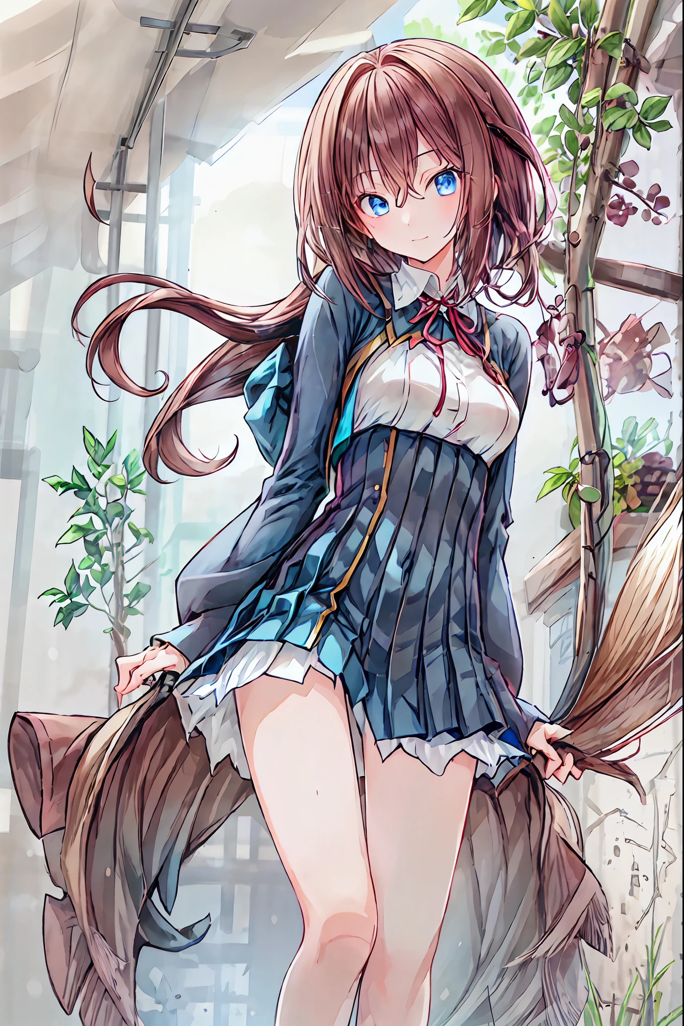 (( top quality)), ( very detailed), ( High Leg Cut ), 高いly detailed, 高い-definition raw colbor photos, professional photoshoot, The Depth of Written Boundaries,(Chibi), casual clothes,Winter clothes, skirt , pink clothes ,cooking, Cutetech, Cute, cute, pastel color, top quality, happy 、 brown hair, shortcuts, Unkempt Hair ,Short braided hair,Neat, slender beautiful woman,Correct posture,Small chest, Beautiful Legs, enchanting gray-blue eyes shine like stars,Droopy eyes, bright color, beautiful eyes,A delicate smile,Textured Skin, best quality best , gentle and beautiful woman , anime style、