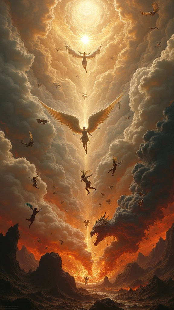 An image representing heaven and hell 
