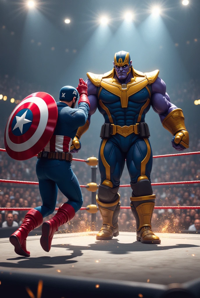 Show me a picture of Mike Tyson hanging out with Thanos, Remember that this is a fictional scenario.