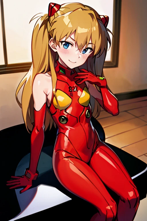 (( top quality)), ((masterpiece)), (be familiar with), perfect face, indoor, bedroom,  Watching Viewers ,
One woman,  Soryu Asuka Langley ,
開いた口,  ecstatic expression beside the piano, blush, smile,
 small tits,  flat chest, Young girl, Lori,  s,  girl,
 long hair,  two side up,
Leg spread,