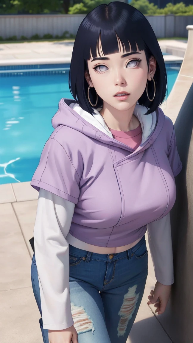 score_9_up, score_8_up, score_7_up, 1girl, solo, mature female, Mikasa, very short black hair, pixie cut, dark grey eyes, pink lips, parted lips, fit slim body, ((perfect medium erected breast)), (((lilac hoodie, leopard tight thong, sunglasses))), rosy cheeks, wide hips, sand beach, looking at the viewer, standing in seductive pose