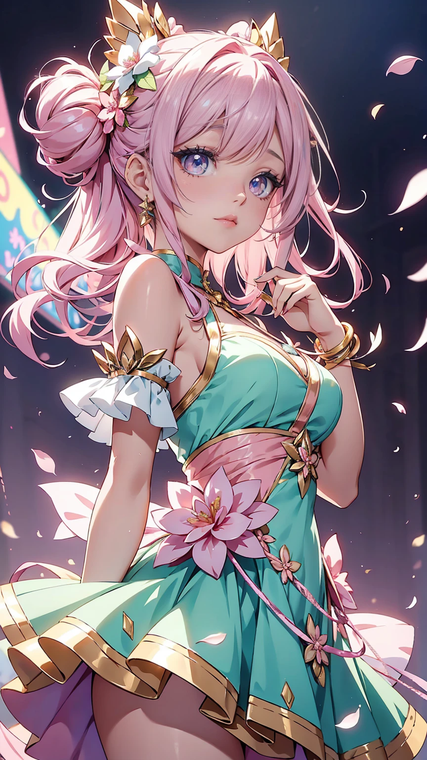 On all fours, big , Showing tongue, Open your mouth, Sexy pose Hatsune Miku, (masterpiece,Highest quality, Very detailed, beautiful, Exquisite, 16K, Full HD), ((smile,Happy:1.5)),get up,((Frills, Sparkling fluffy layered ball gown)), (Wavy Hair,Fluffy hair),(White skin,Lavender eyes, Long eyelashes, Big eyes,Pale pink cheeks), (pastel colour,Fantasy art:1.2), (White Background:1.8)