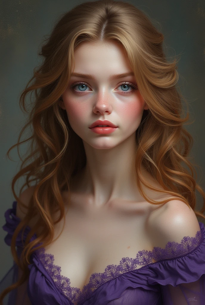 A beautiful with blue eyes fair skin and very long beautiful golden ...