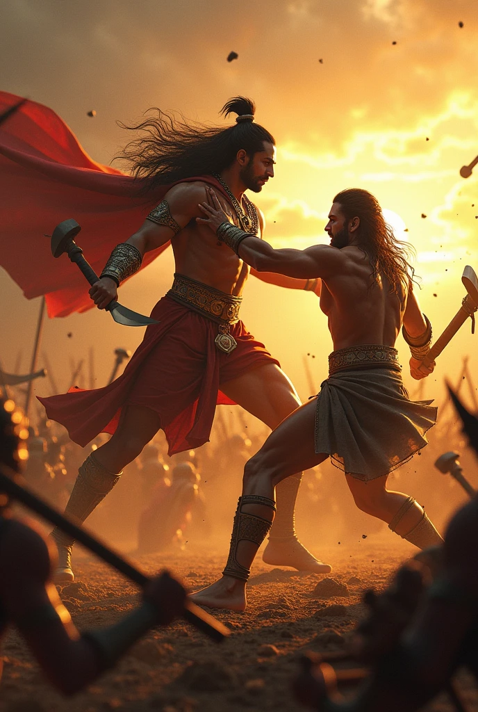 Arjuna killed one person in virata war with knife with his hands