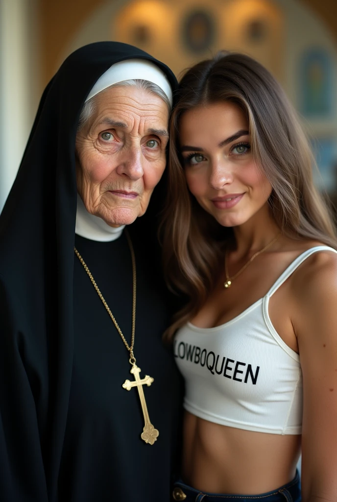 (((8k))), ((best quality)), ((masterpiece)), ((very high detailed)), ((very high detailed fantasy of two mother and one son in the middle:1.9)), ((son in the middle of two mothers as a couple portrait)), ((two Marilyn Monroe 34 year old ultra sexual angelic horny and incredibly gorgeous supermodel mothers bride walking with their son in a bridal march)), ((danish and Norwegian mixed)), (((seductive smile))), (thin waist), ((slutty make up)), ((bright crimson lips)), ((diamond covered bridal vale)), ((in church bridal march)), ((holding a diamond studded white flower bouquet in hand)), ((walking towards the camera)), ((must have sparkling diamonds waist chain)), ((perfect belly button)), ((diamond belly button piercing)), (((varying facial features))), (((must be completely naked always))), ((very sexualised)) (very long silver hair), ((sparkling white diamond crowns)), ((naked vagina exposed)), (erotic voluptuous bodies), ((silver glistening pale skin)), ((sparkling Diamond thigh highs)), ((sparkling white diamonds waist chains)), ((sparkling white diamonds very long neck chains)), ((all white church)), ((all white interiors)), ((ultra realistic)), ((real life)), ((high resolution)), ((ultra realistic)