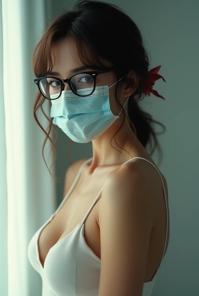 1 girl, apenas um, (((Camisa preta molhada)))), ((no-bra))))), ombros expostos e umbigo inteiro, , ((((calcinha fio dental de linha fina molhada)))), quase completamente nua, NSFW, calcinha preta, (((detalhes privados delicados)), (((calcinha fio dental de linha fina))))peito grande, roupas de espinho, micro plastic bikini, (black plastic bikini), (pele branca), pale skin, grandes olhos verdes, SUCULENTA, lips, afro cacheado cabelo preto , seios inchados, retrato, perfect angle, qualidade profissional, high resolution, contraste perfeito, The lighting, perfect composition, Waifu, pele perfeita, perfect hands, perfect fingers, seios perfeitos, cabelo perfeito, rosto perfeito