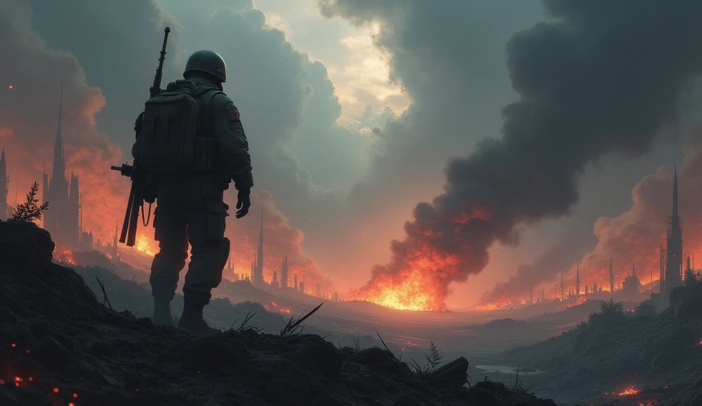 A lonely soldier in a nuked world with nothing to live for