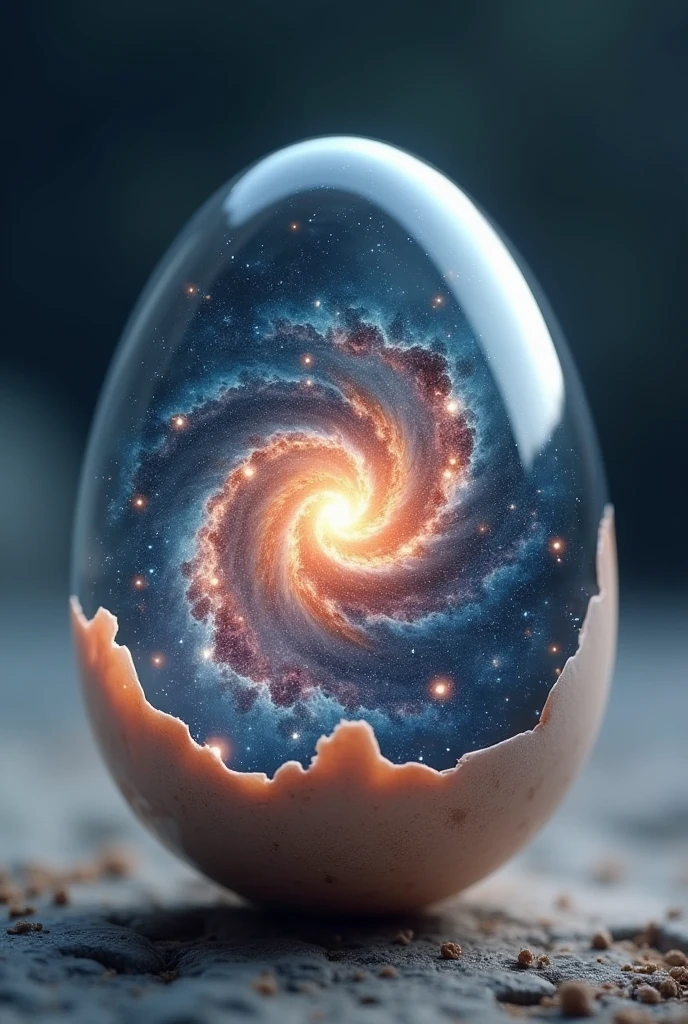(Galaxy Egg: A dark, shimmering egg with swirls of cosmic colors like deep purples, blues, and blacks, dotted with tiny stars and nebulae. The egg could have a glowing, celestial core, giving it a mysterious, space-themed appearance.
