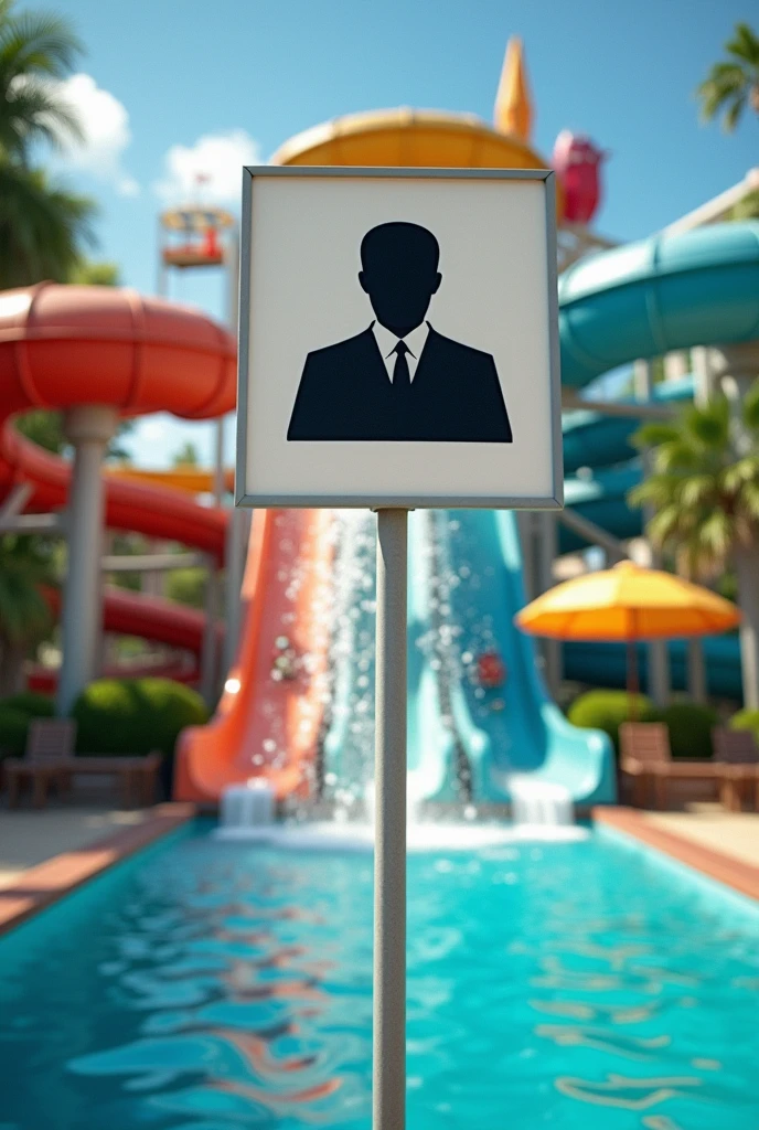 A security guard looking after some children who are in a swimming pool