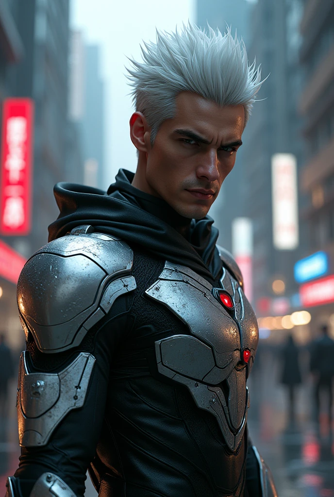 realistic face, smart boy, siver punk, sunglass,smart digital hand watch,3D body, had backside AI,baground siverpunk,brain AI lighting, 8K --auto --s2