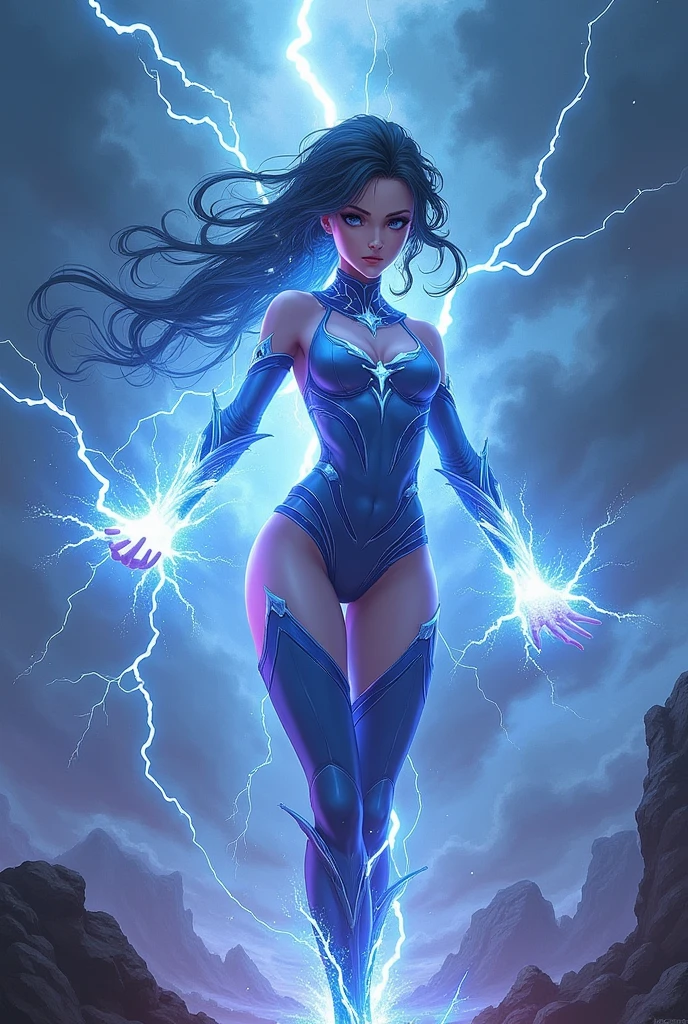 best quality, masterpiece, ultra high res, (photo realistic:1.4), night, in the dark,
1 girl, Electromancer, lightning magic, electric control, shock spells, storm summoning, electrifying presence, LightningMagicAI, <lora:ElementalMagicAIv2:0.9>
