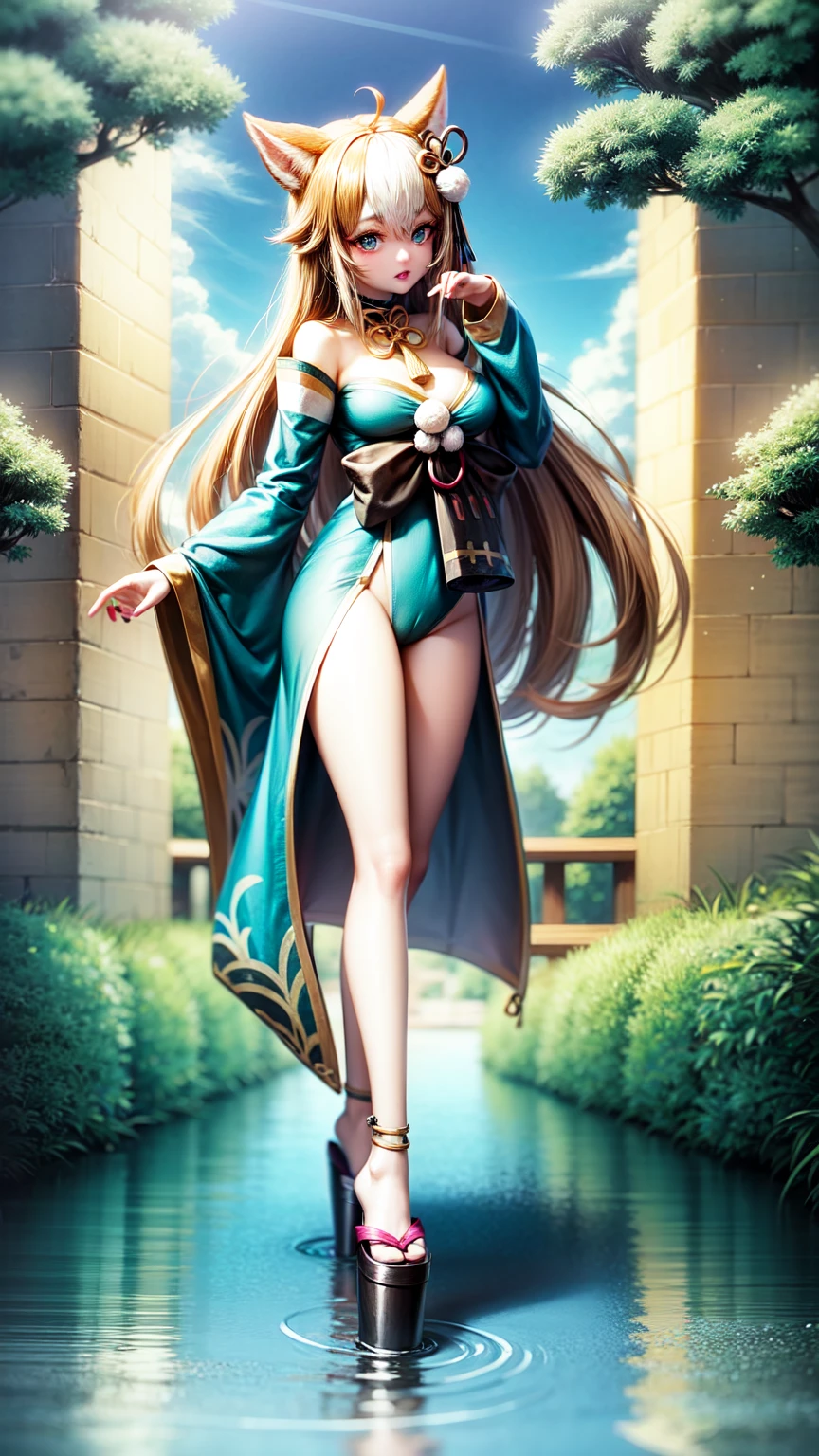 Nami wallpaper in elegant dress in gear 5