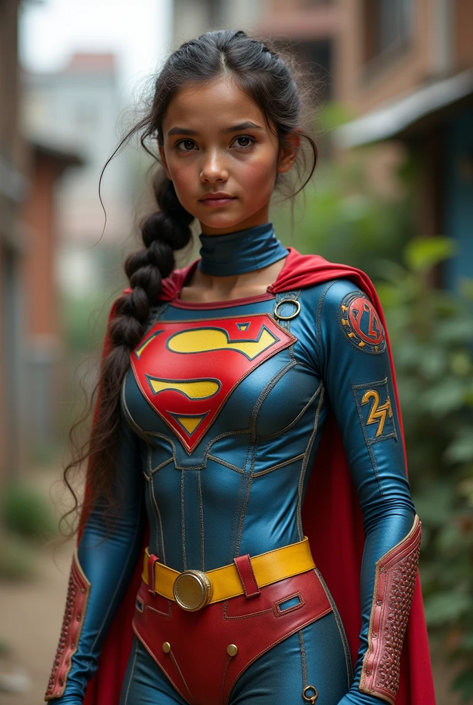 (Highest image quality, realistic depiction),(Body slippery with lotion,sweaty body),artistic nude art,(Beautiful woman with blue and red Superman body paint),Colossal tits,((best character depiction,beautiful nude body))