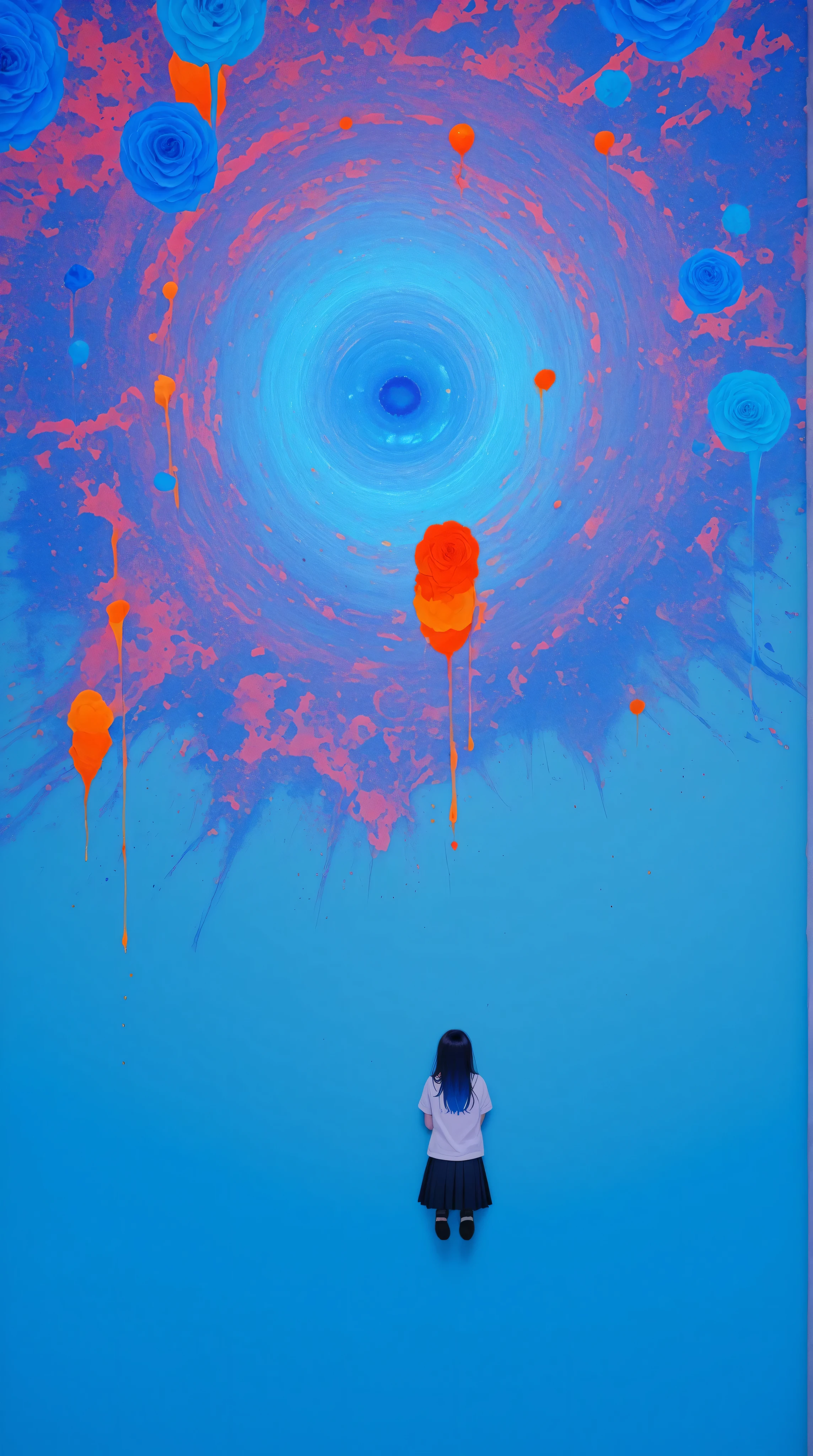 Kizi,Highly detailed, Amazing work,Vitreous luster,((clean backdrop)),In purple,(((blue colors))),red color,yellow colour,Best quality at best,clean backdrop