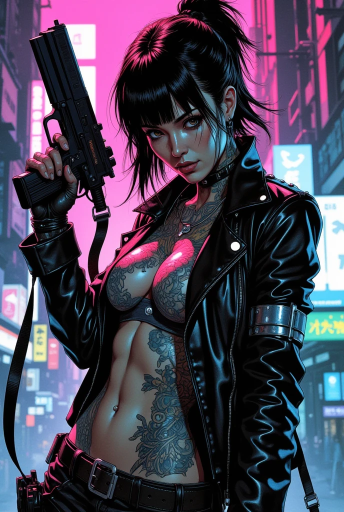 Good girl gone bad, woman clothing, by Dustin Nguyen, best quality, masterpiece, very aesthetic, perfect composition, intricate details, ultra-detailed