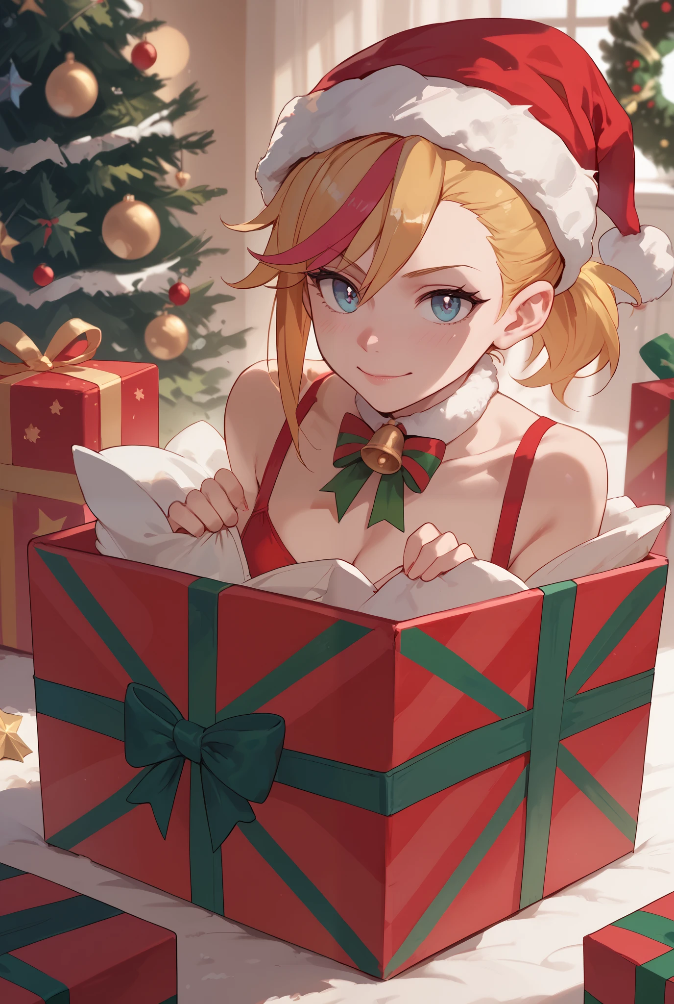 Muse Dash Rin, Rin, wearing a Christmas box